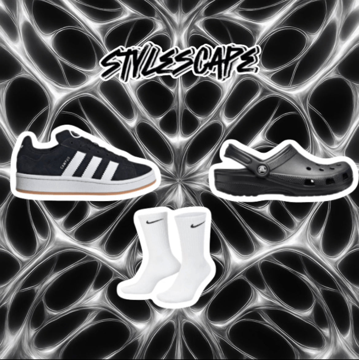 Campus + Crocs + Nike Socks BLACK